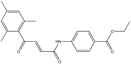 p-[3-(2,4,6-Trimethylbenzoyl)acryloylamino]benzoic acid ethyl ester Struktur