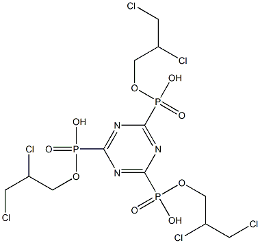 2,4,6-Tri(2,3-dichloropropylphosphono)-1,3,5-triazine Struktur