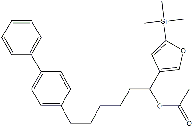 Acetic acid 1-[5-(trimethylsilyl)-3-furyl]-6-(biphenyl-4-yl)hexyl ester Struktur