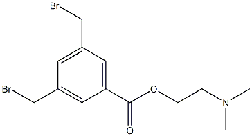 3,5-Bis(bromomethyl)benzoic acid 2-(dimethylamino)ethyl ester Struktur