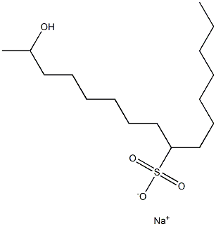 15-Hydroxyhexadecane-8-sulfonic acid sodium salt Struktur