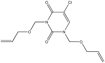 1,3-Bis(2-propenyloxymethyl)-5-chlorouracil Struktur