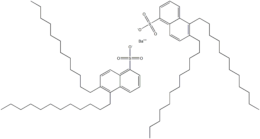 Bis(5,6-didodecyl-1-naphthalenesulfonic acid)barium salt Struktur