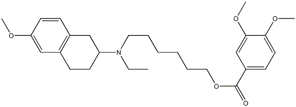 N-[6-(3,4-Dimethoxybenzoyloxy)hexyl]-N-ethyl-6-methoxy-1,2,3,4-tetrahydro-2-naphthalenamine Struktur