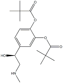 4-[(S)-1-Hydroxy-2-(methylamino)ethyl]-1,2-phenylenebis(2,2-dimethylpropanoate) Struktur