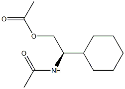 (+)-N-[(R)-1-Cyclohexyl-2-acetyloxyethyl]acetamide Struktur