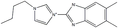 2-[(1-Butyl-1H-imidazol-3-ium)-3-yl]-5,6-dimethyl-1H-benzimidazol-1-ide Struktur