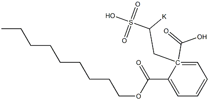 Phthalic acid 1-nonyl 2-(2-potassiosulfoethyl) ester Struktur