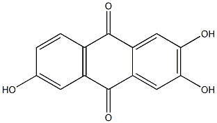 2,3,6-Trihydroxyanthraquinone Struktur