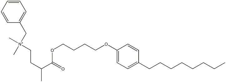 N,N-Dimethyl-N-benzyl-N-[3-[[4-(4-octylphenyloxy)butyl]oxycarbonyl]butyl]aminium Struktur