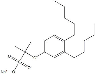 2-(3,4-Dipentylphenoxy)propane-2-sulfonic acid sodium salt Struktur