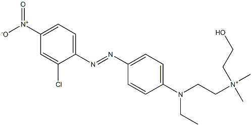 N-[2-[[4-[(2-Chloro-4-nitrophenyl)azo]phenyl]ethylamino]ethyl]-2-hydroxy-N,N-dimethylethanaminium Struktur