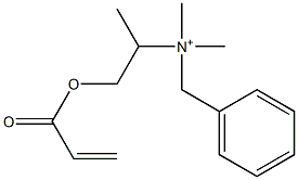 N,N-Dimethyl-N-[1-methyl-2-[(1-oxo-2-propenyl)oxy]ethyl]benzenemethanaminium Struktur