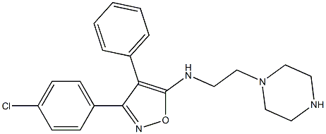 5-[N-[2-(Piperazin-1-yl)ethyl]amino]-4-phenyl-3-(4-chlorophenyl)isoxazole Struktur