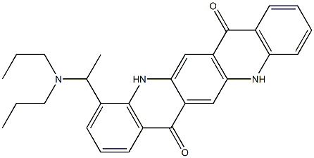 4-[1-(Dipropylamino)ethyl]-5,12-dihydroquino[2,3-b]acridine-7,14-dione Struktur