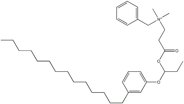 N,N-Dimethyl-N-benzyl-N-[2-[[1-(3-tetradecylphenyloxy)propyl]oxycarbonyl]ethyl]aminium Struktur