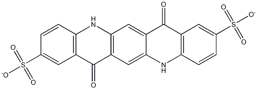 5,7,12,14-Tetrahydro-7,14-dioxoquino[2,3-b]acridine-2,9-disulfonate Struktur