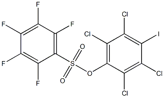 Pentafluorobenzenesulfonic acid 4-iodo-2,3,5,6-tetrachlorophenyl ester Struktur