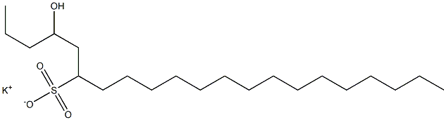 4-Hydroxyhenicosane-6-sulfonic acid potassium salt Struktur