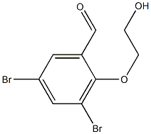 5-Bromo-3-bromo-2-(2-hydroxyethoxy)benzaldehyde Struktur