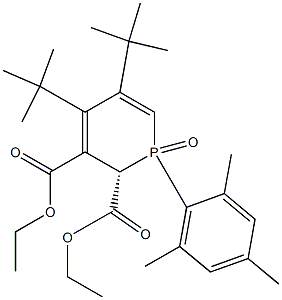 (2S)-1-Mesityl-1,2-dihydro-4,5-di-tert-butyl-2,3-bis(ethoxycarbonyl)-1H,1H-phosphorin 1-oxide Struktur