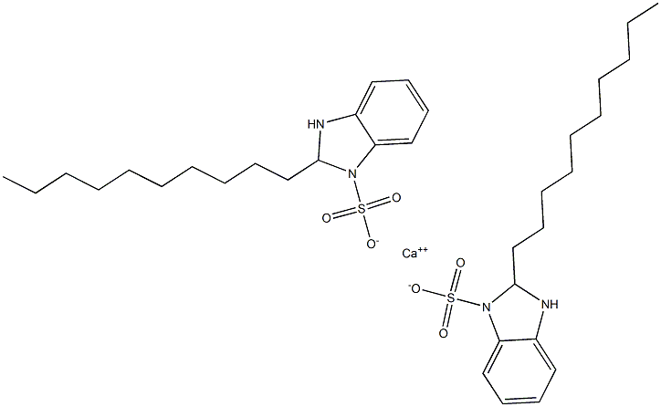 Bis(2-decyl-2,3-dihydro-1H-benzimidazole-1-sulfonic acid)calcium salt Struktur