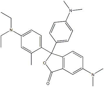 3-[4-(Diethylamino)-2-methylphenyl]-6-(dimethylamino)-3-[4-(dimethylamino)phenyl]phthalide Struktur