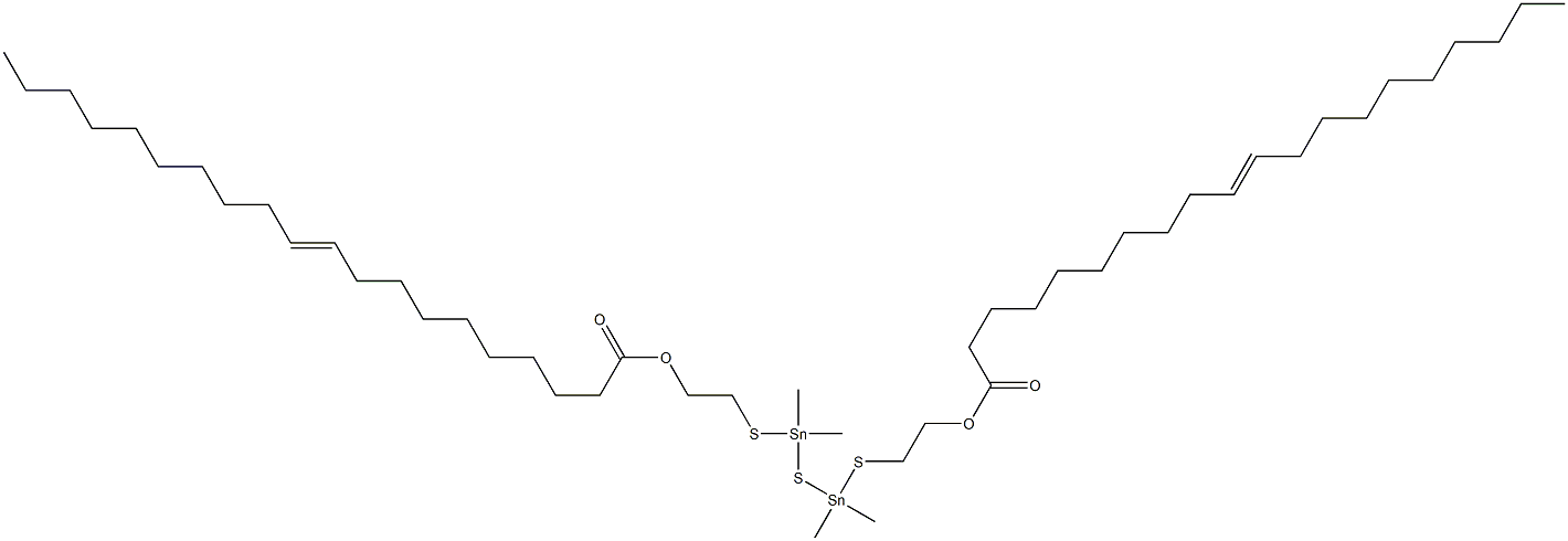 Bis[dimethyl[[2-(9-nonadecenylcarbonyloxy)ethyl]thio]stannyl] sulfide Struktur