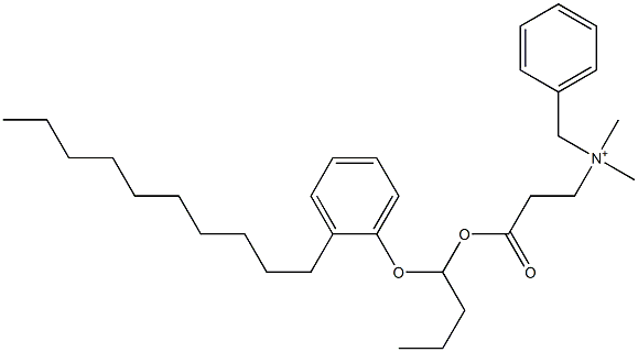 N,N-Dimethyl-N-benzyl-N-[2-[[1-(2-decylphenyloxy)butyl]oxycarbonyl]ethyl]aminium Struktur