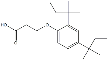 3-(2,4-Di-tert-pentylphenoxy)propanoic acid Struktur