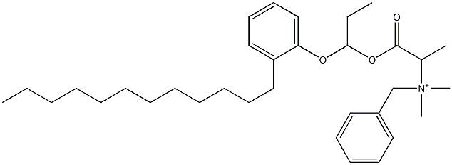 N,N-Dimethyl-N-benzyl-N-[1-[[1-(2-dodecylphenyloxy)propyl]oxycarbonyl]ethyl]aminium Struktur