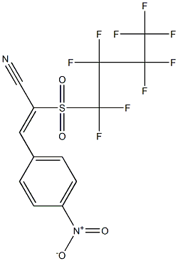 2-(Nonafluorobutylsulfonyl)-3-(4-nitrophenyl)acrylonitrile Struktur