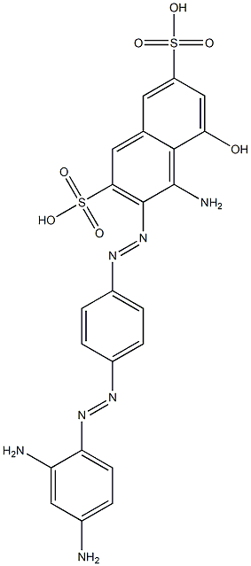 4-Amino-3-[p-(2,4-diaminophenylazo)phenylazo]-5-hydroxy-2,7-naphthalenedisulfonic acid Struktur