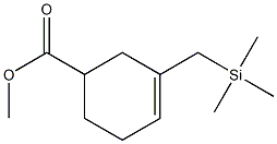 3-Trimethylsilylmethyl-3-cyclohexene-1-carboxylic acid methyl ester Struktur