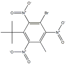 1-tert-Butyl-3-bromo-5-methyl-2,4,6-trinitrobenzene Struktur