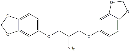 1,3-Bis(3,4-methylenedioxyphenoxy)-2-propanamine Struktur