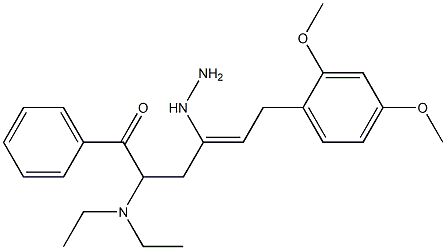 2-Benzoylamino-N-[2-(diethylamino)ethyl]-3-(2,4-dimethoxyphenyl)propenamide Struktur