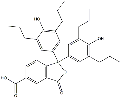 1,3-Dihydro-1,1-bis(4-hydroxy-3,5-dipropylphenyl)-3-oxoisobenzofuran-5-carboxylic acid Struktur