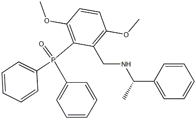 [3,6-Dimethoxy-2-[[(S)-1-phenylethyl]aminomethyl]phenyl]diphenylphosphine oxide Struktur