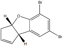 (3aS,8bS)-3a,8b-Dihydro-5,7-dibromo-3H-cyclopenta[b]benzofuran Struktur