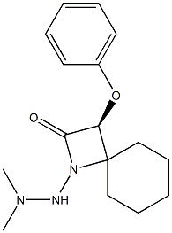 (3S)-1-(2,2-Dimethylhydrazino)-3-phenoxy-1-azaspiro[3.5]nonan-2-one Struktur