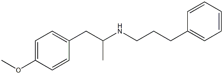 N-[1-Methyl-2-(4-methoxyphenyl)ethyl]-3-phenylpropan-1-amine Struktur