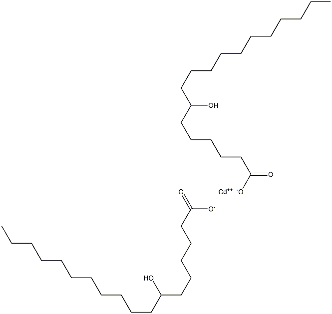 Bis(7-hydroxystearic acid)cadmium salt Struktur