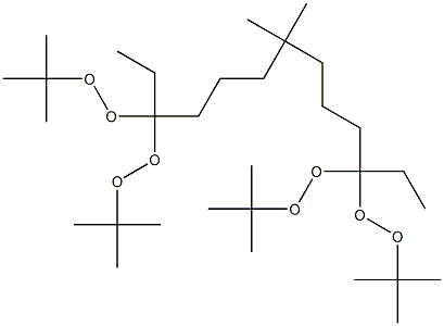 2,2-Bis[4,4-di(tert-butylperoxy)hexyl]propane Struktur