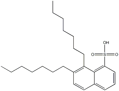 7,8-Diheptyl-1-naphthalenesulfonic acid Struktur