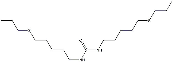 N,N'-Bis[5-(propylthio)pentyl]urea Struktur