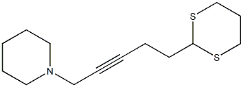 2-[5-(1-Piperidinyl)-3-pentynyl]-1,3-dithiane Struktur