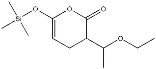 3,4-Dihydro-6-(trimethylsiloxy)-3-(1-ethoxyethyl)-2H-pyran-2-one Struktur