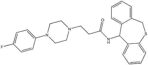 3-[4-(4-Fluorophenyl)-1-piperazinyl]-N-[(6,11-dihydrodibenzo[b,e]thiepin)-11-yl]propionamide Struktur