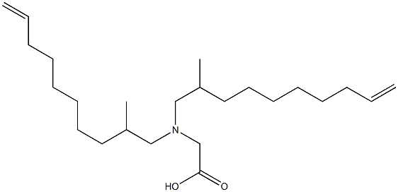 N,N-Bis(2-methyl-9-decenyl)aminoacetic acid Struktur